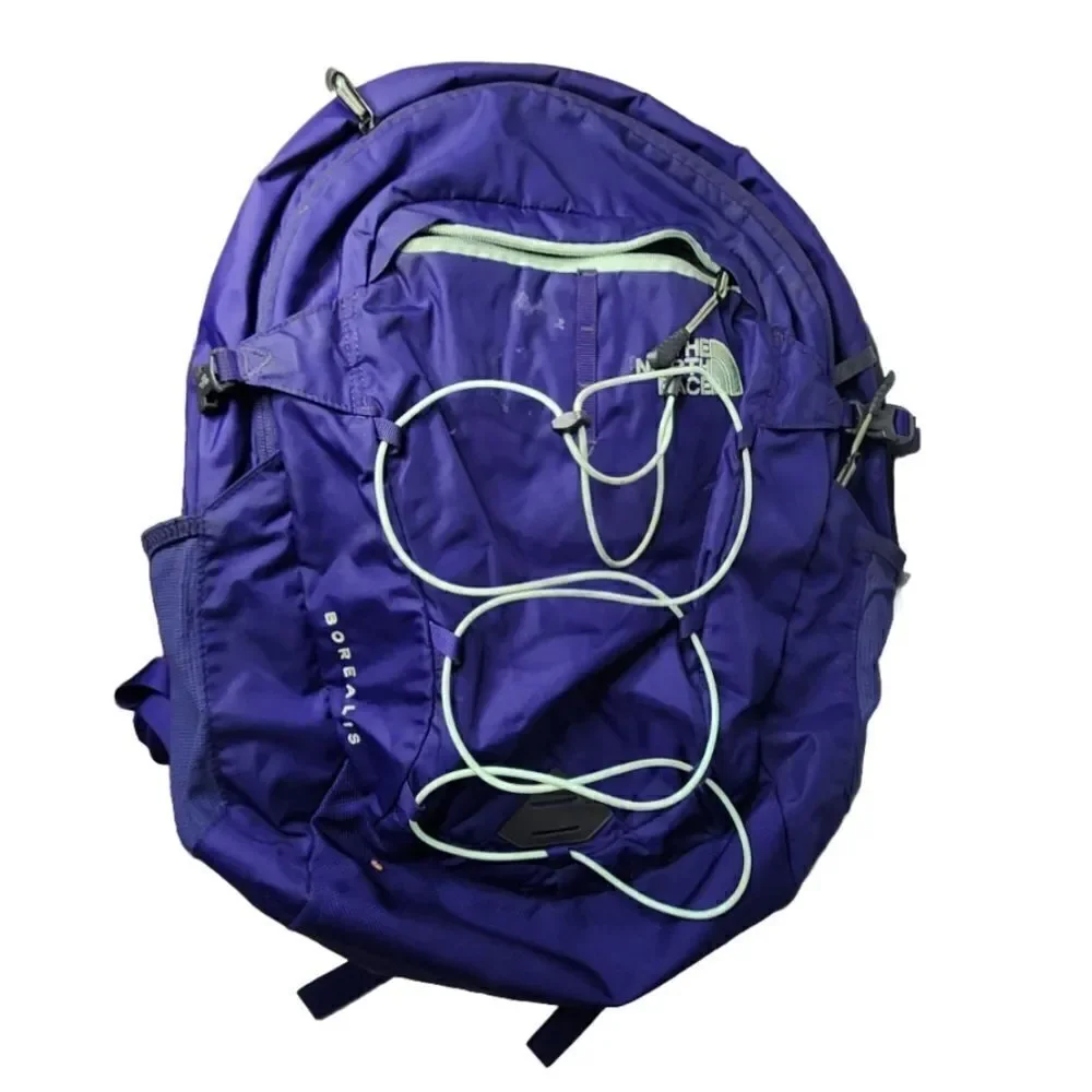 The North Face Borealis Backpack Book Bag Purple Flexvent Padded Straps